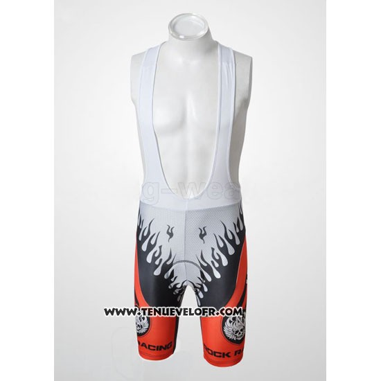 2010 Maillot Ciclismo Rock Racing Rouge et Bleu Clair Manches Courtes et Cuissard